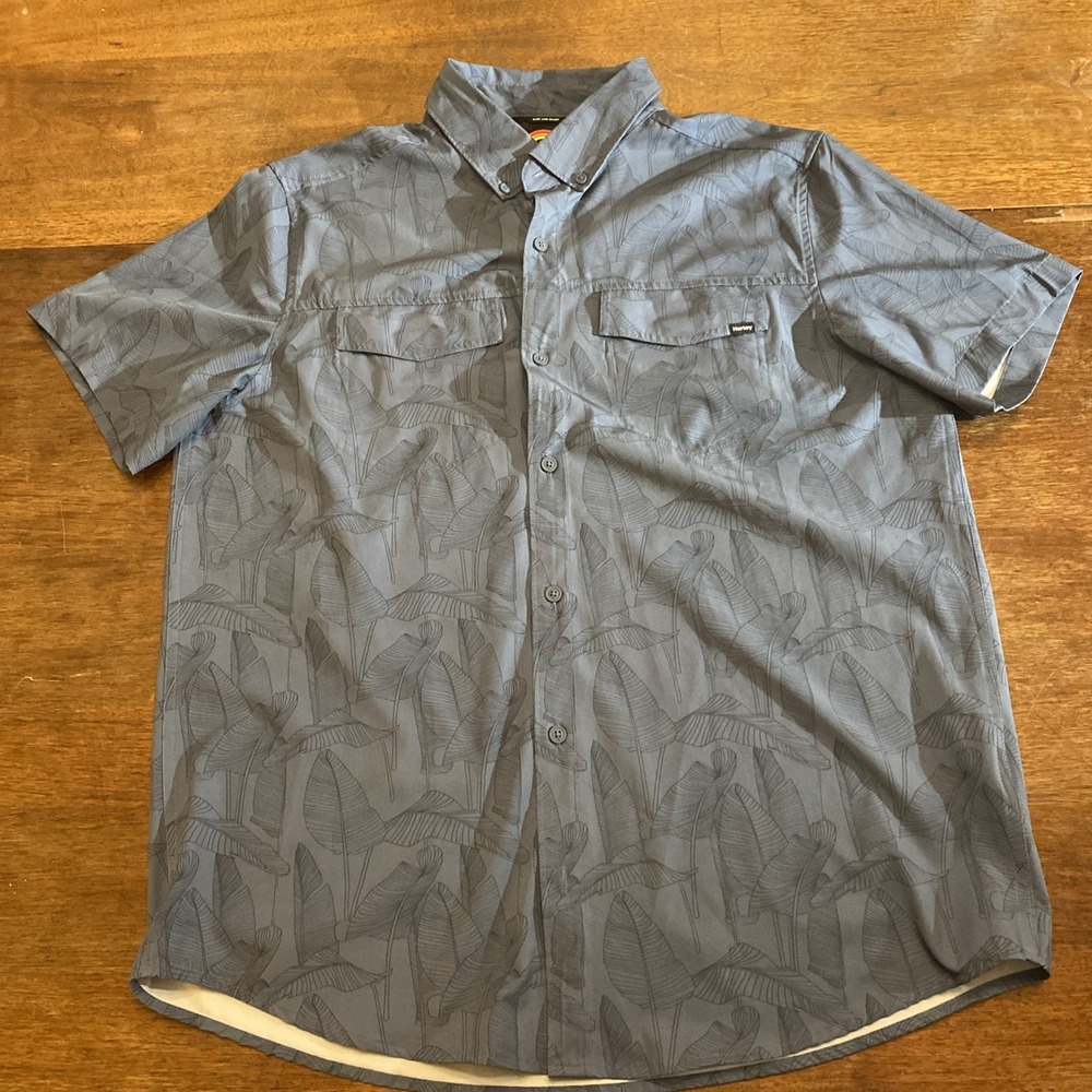 Hurley Blue Casual Button Down Shirt